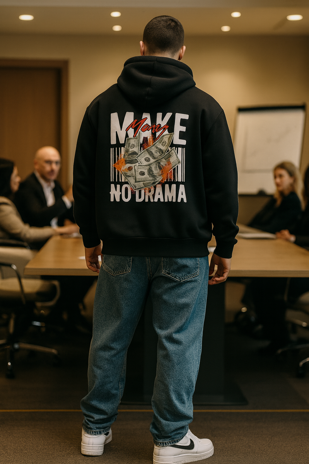 Make Money oversized hoodie for men